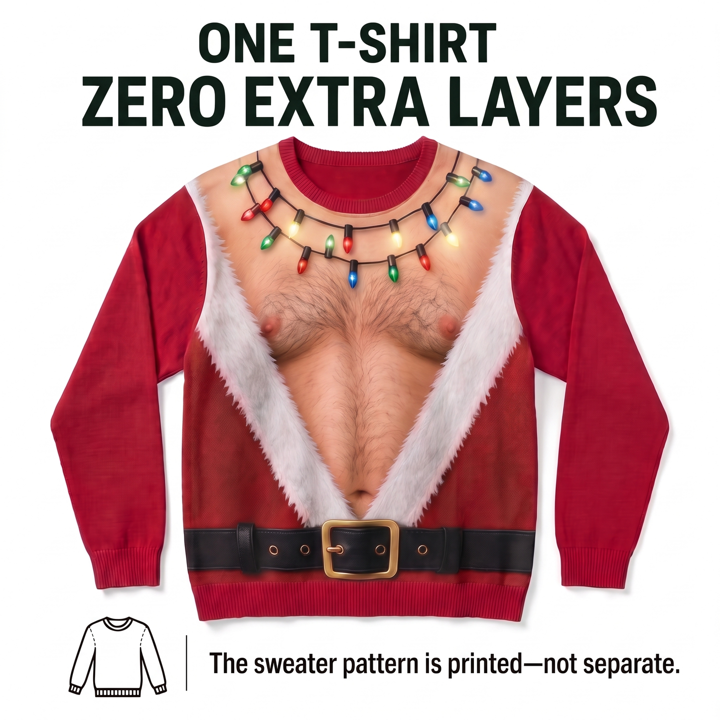 Santa Bare-Chest Sweater