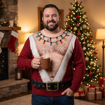 Santa Bare-Chest Sweater