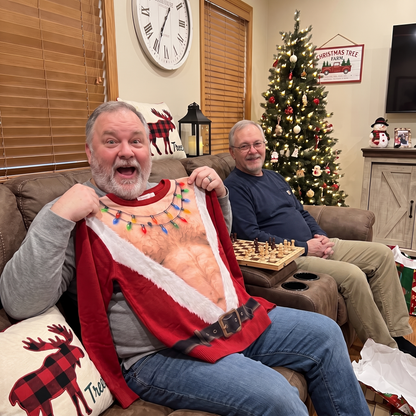 Santa Bare-Chest Sweater