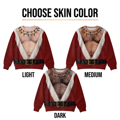 Santa Bare-Chest Sweater